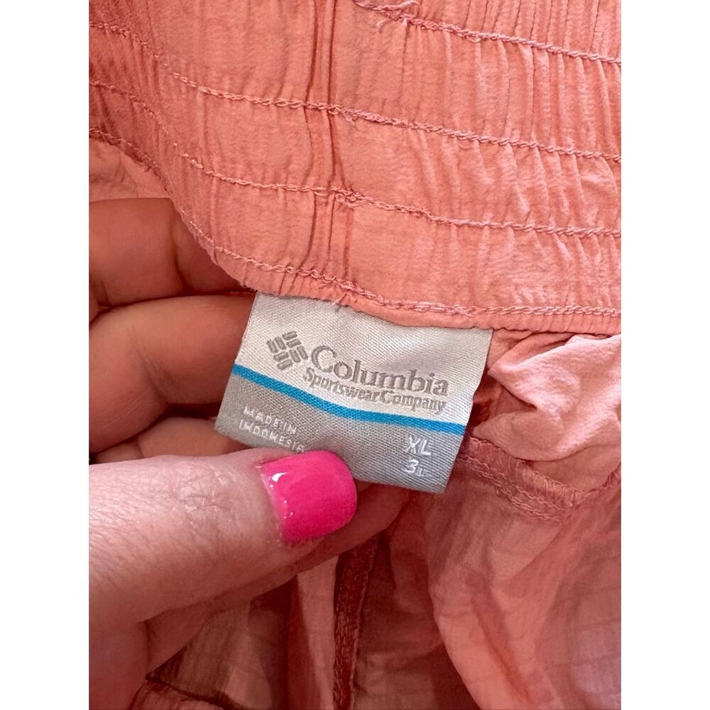 Columbia Boundless Trek Active Shorts Elastic Waist Omni-Shield Pink Size XL - Picture 2 of 7